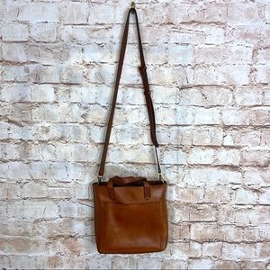 Madewell Small Brown Leather Transport Crossbody